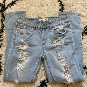 Garage high waisted ripped jeans